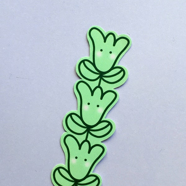 shy flower - sticker - vert