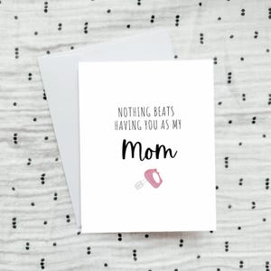 Nada supera ter você como minha mãe, Feliz aniversário, mãe, Cartão para mãe, Cartão de dia das mães, Cartão engraçado para mãe, Eu te amo, mãe