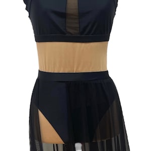 Black two piece with Skirt #344-331