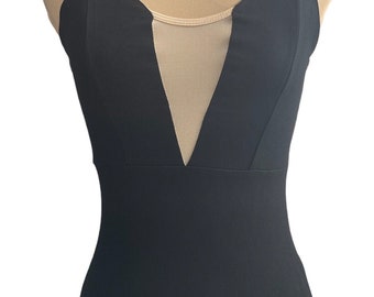 Black Leotard with mesh insert