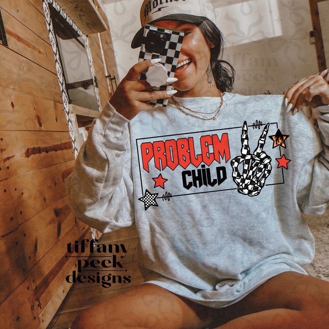 PROBLEM CHILD | Edgy Retro Graphic | Instant Download - Etsy