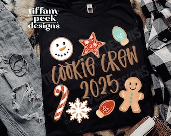 Cookie Crew 2025 PNG: Christmas Baking Digital File (Digital Download)
