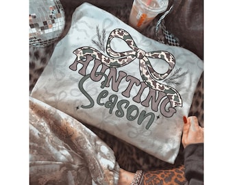 Hunting Season PNG | Camo Bow Design | Fall Shirt Graphic | Digital Design