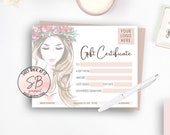 Gift Certificate Template, Editable Gift Certificate, Beauty Gift Certificate, Spa Gift Certificate, Esthetician Gift Voucher
