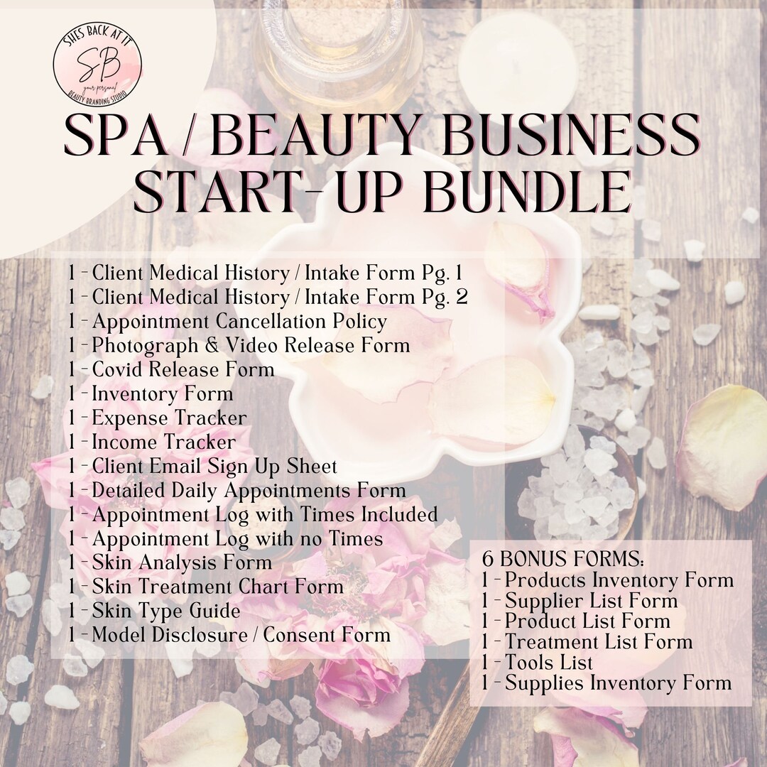 Beauty Business Startup Bundle Esthetician Business Startup Etsy