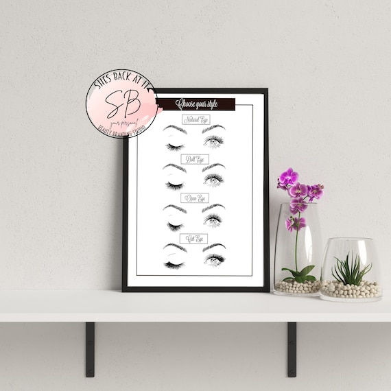 Eyelashes Printable Esthetician Decor Lashes Decor Beauty | Etsy