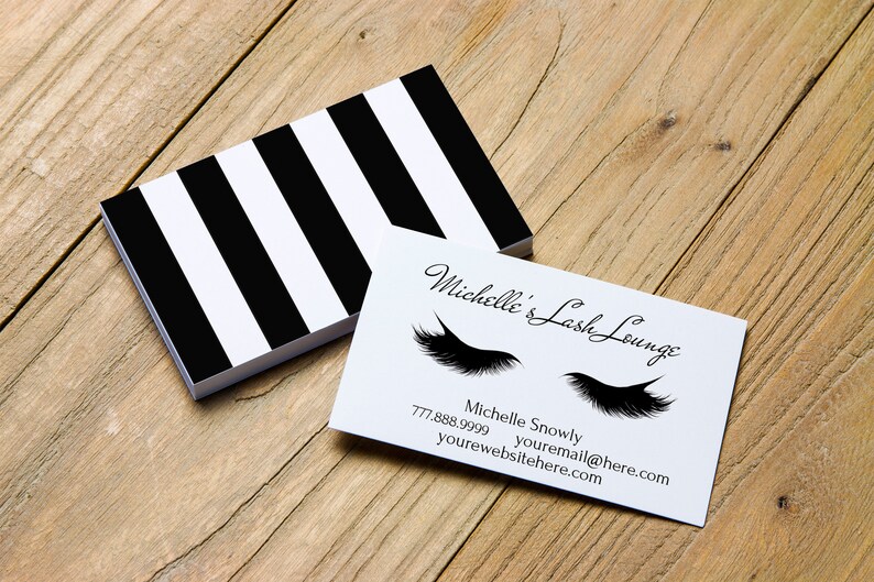 Lashes Business Card Lash Artist Business Card Lash Etsy