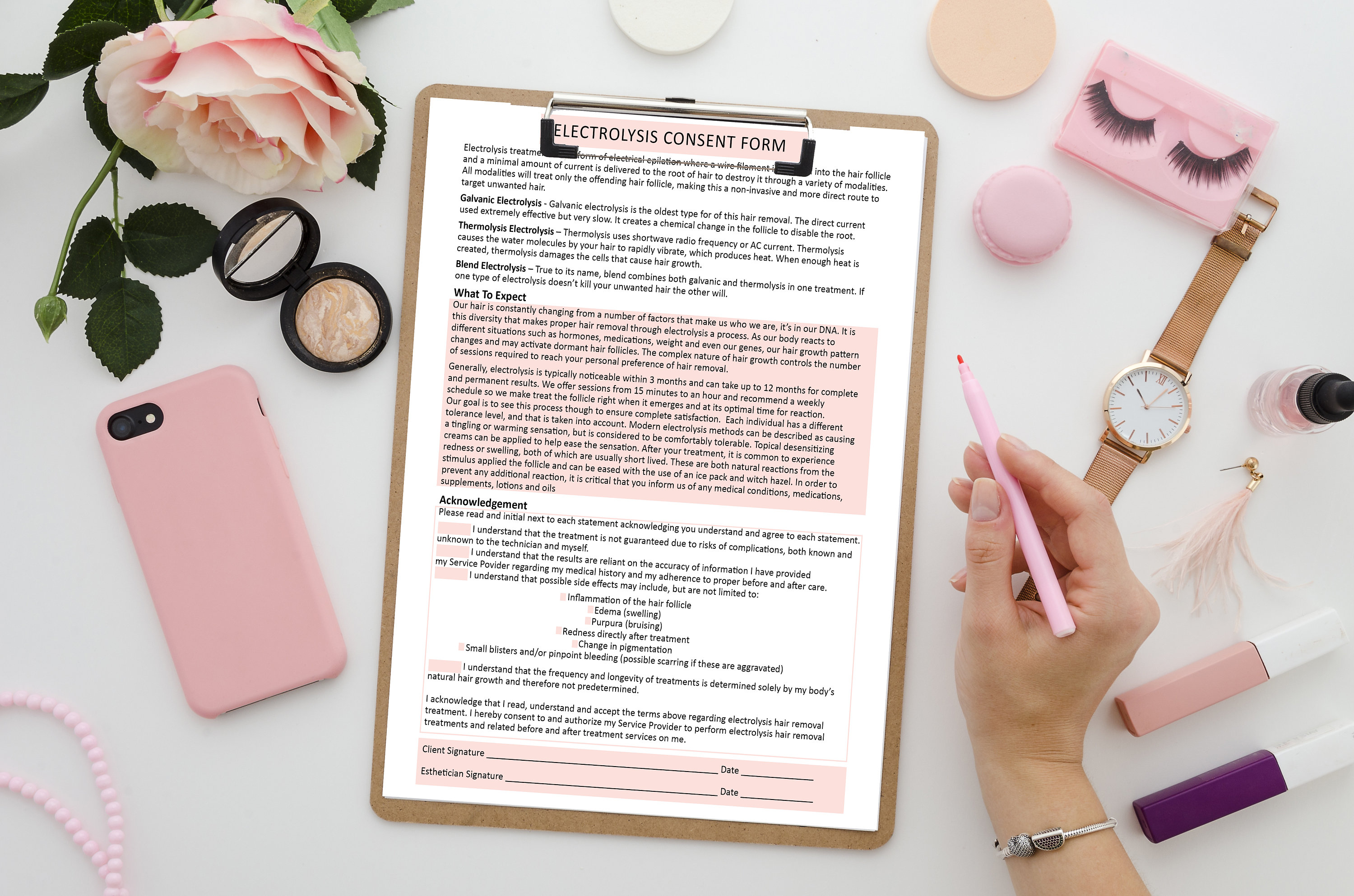 Electrolysis Consent Form Electrolysis Form Esthetician - Etsy Singapore Electrolysis Consent Form Electrolysis Form Esthetician - Etsy Singapore