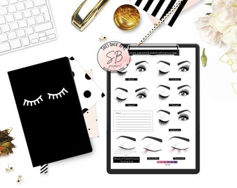 Eyelash Extension Guide Lash Extension Guide Printable | Etsy