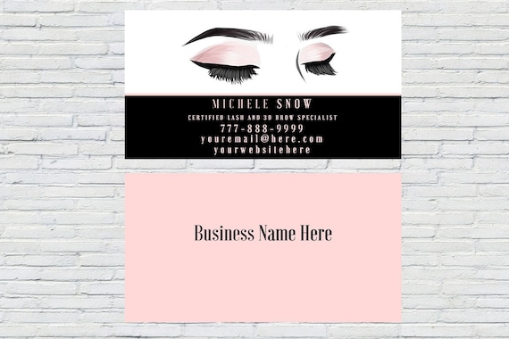 Eyelash Business Card Business Card Beautician Business | Etsy