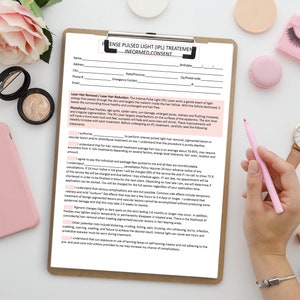 Intense Pulsed Light Informed Consent, IPL Consent Form, Laser Skin Rejuvenation Treatment Consent Form, Intense Pulsed Light Consent Form