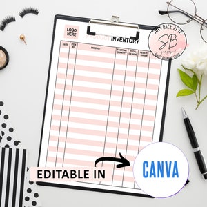 Inventory Tracker, Inventory Template,  Inventory Management, Salon Business Forms, Beauty Business Forms, Spa Business Forms, Editable