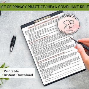 HIPAA Compliant Release, Medical Records Authorization, Esthetician Forms, Medspa Forms, Records Release Form, Medical Records Release Form
