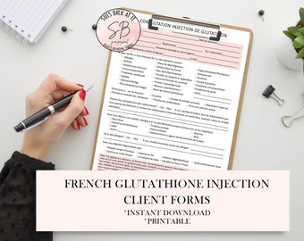French Glutathione Injection Consent Forms, Glutathion Shot Informed Consent, French Glutathione Consent Form, French Injection Form - Etsy French Glutathione Injection Consent Forms, Glutathion Shot Informed Consent, French Glutathione Consent Form, French Injection Form - Etsy