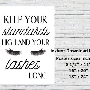 Eyelash Printable, Esthetician Decor, Lash Room Decor, Aesthetic Wall ...
