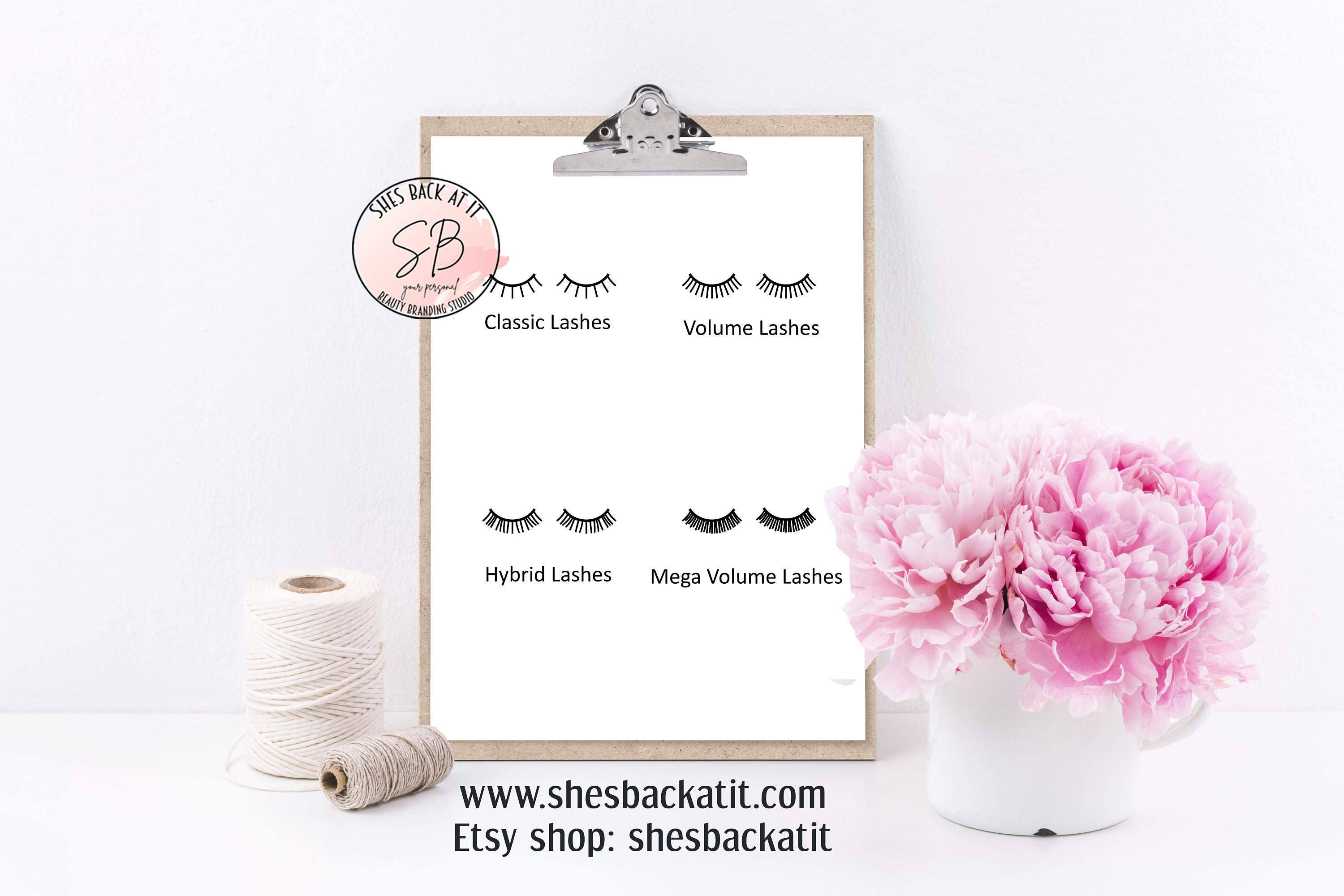 Lash Room Decor,Beauty Salon Print Decor Graphic by EvaTemplates