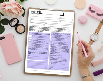 Patch Test Form, Brow Tint Patch Test, Patch Test Consent Form, Tint Patch Test, Client Patch Test Form, Patch Test Consent Form, Patch Test