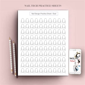 Nail Practice Template, Nail Art Practice, Nail Planner, Nail Design Template, Nail Tech Practice, Nail Technician Planner, Digital Download