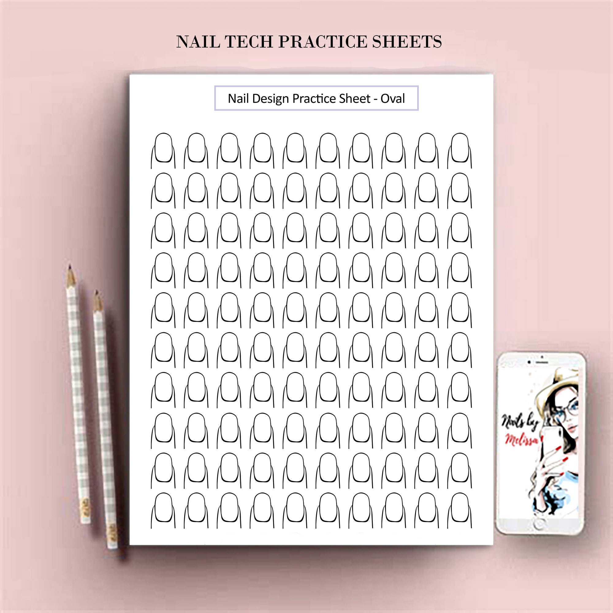 Toe Nail Template Practice Sheet Toe Nail Coloring Book Nail Art Design Nail  Tech - Etsy