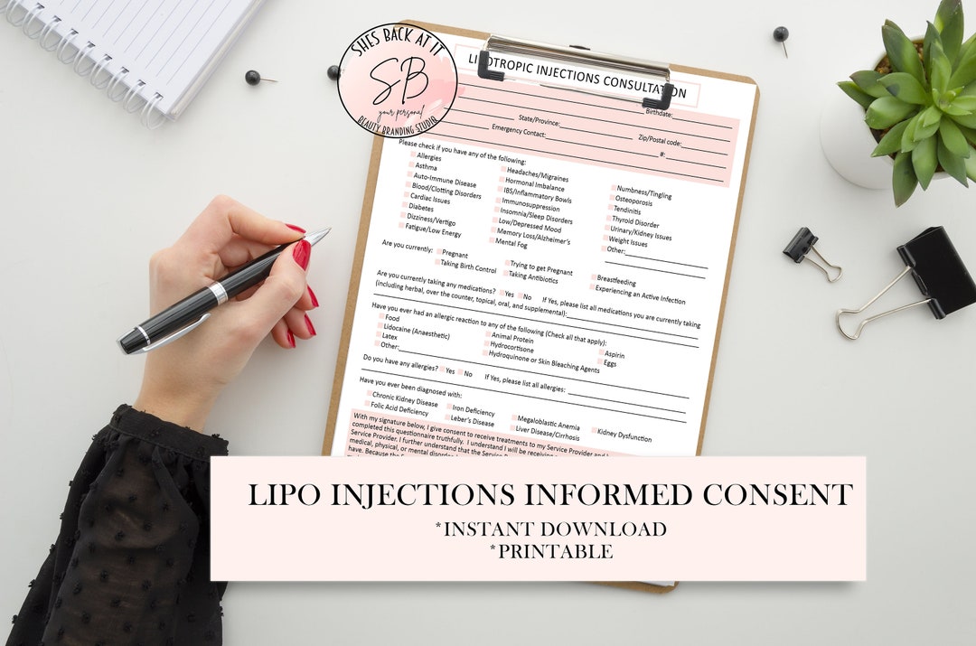 Lipotropic Consent Forms Lipo Mino Shot Informed Consent Lipotropic Lipotropic Consent Forms Lipo Mino Shot Informed Consent Lipotropic