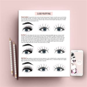 Fiches de cartographie d'extensions de cils, Formulaires d'extensions de cils, Fiches de cartographie d'extensions de cils, Guides de cartographie d'extensions de cils, Entreprise d'extension de cils, Carte