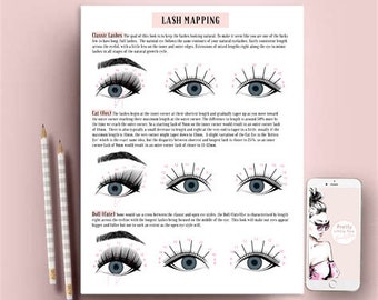 Wimpernverlängerungs-Karten, Wimpern-Verlängerungs-Formulare, Wimpern-Abbildung-Formular, Wimpern-Verlängerungen, Karten-Fähigkeiten, Wimpern-Verlängerung Business Map