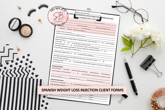 tirzepatide spanish Semaglutide/tirzepatide Weight Loss Injection Intake Form in Spanish,  Weight Loss Clinic Consent Form in Spanish