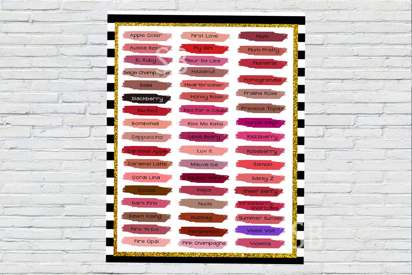 Lipsense Color Chart 2016