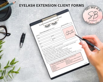 Lash Extension Consent Form, Eyelash Extension Forms, Lash Extension Form, Client Intake, Client Application Form, Lash Extension Business