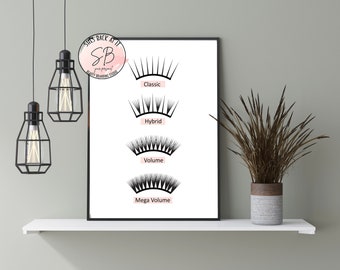 Eyelashes Printable, Esthetician Decor, Lashes Decor, Beauty Salon Decor, Lash Prints, Eyelash Extensions Printable, Eyelash Room Decor