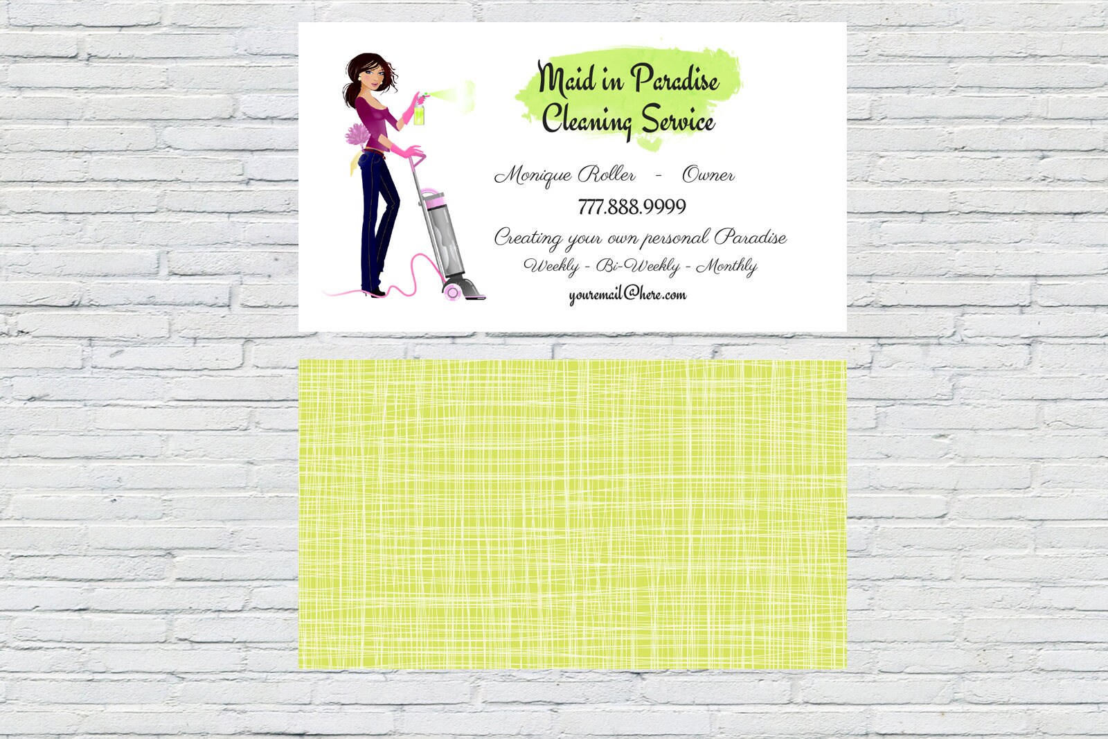 Housekeeper Business Card Personalized Business Card Etsy