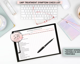 LMP Treatment Symptom Check List, Lyme Magnetic Therapy, Biomagnetic Pair Therapy, Emotion Protocol, Symptom Tracker, Symptom Log, Magnetic