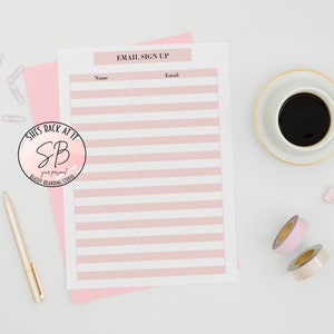 Salon Business Forms, Email Sign Up Sheet, Client Email Form, Salon Email List, Client Email List, Beauty Business, Spa Business Form, Email