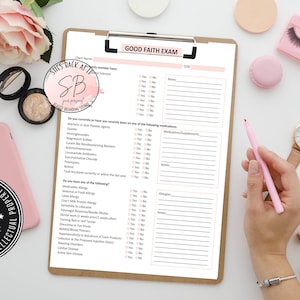 Good Faith Exam, Injector Good Faith Exam, Esthetician Good Faith Exam, Client Questionnaire, Client Form, Esthetician Form, Good Faith Exam