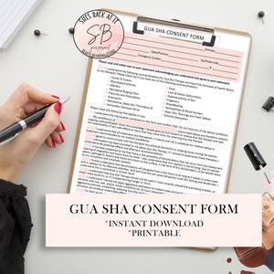 Gua Sha Consent Form, Gua Sha Informed Consent,  Gua Sha Consent, Massage Therapy Consent