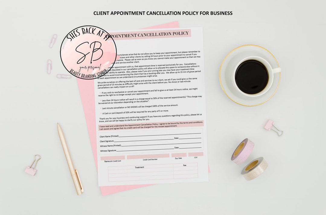 Appointment Cancellation Policy, Client Cancellation Policy ...