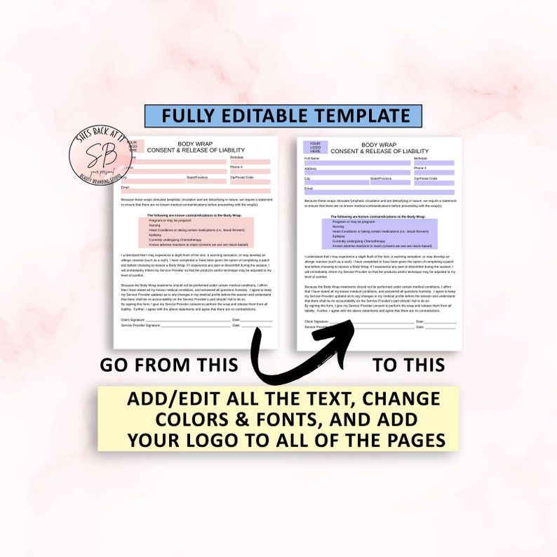 Body Wrap Consent Form, Body Wrap Release of Liability, Body Wrap Forms ...