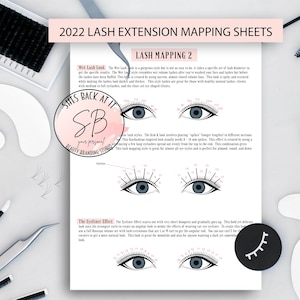 Wimpernzuordnung Blätter, Wimpernverlängerungs-Formulare, Wimpernverlängerungs-Abbildung, Wimpernverlängerungs-Anleitung, Wimpernverlängerungs-Anleitung