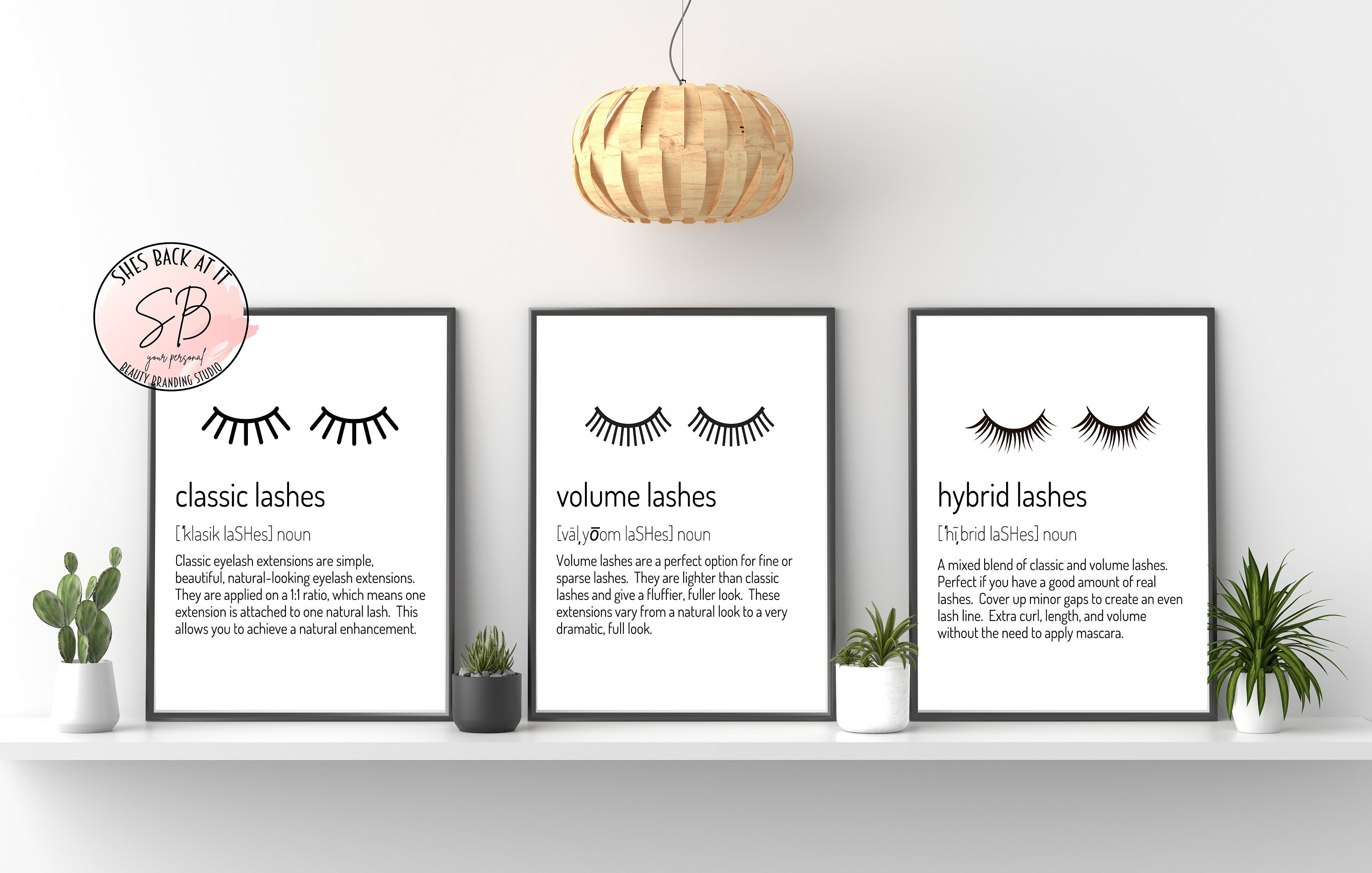 Lash Room Decor,Beauty Salon Print Decor Graphic by EvaTemplates