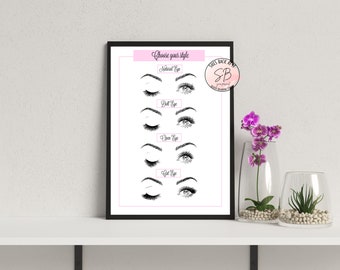Eyelashes Printable, Esthetician Decor, Lashes Decor, Beauty Salon Decor, Lash Prints, Eyelash Extensions Printable, Eyelash Room Decor