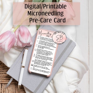 Microneedling Pre-Care Card, Micro Needling Pre- Care, Digital Microneedling Care Card, Microneedling Phone Card, Micro Needling Care