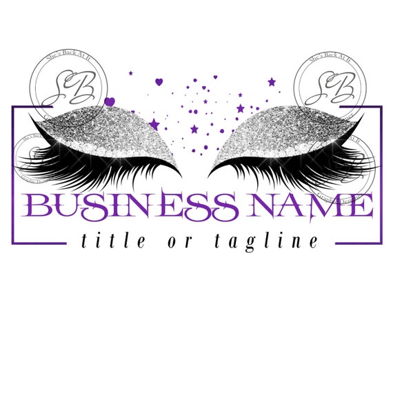 Custom Logo Lashes Logo Eyelash Logo Cosmetics Logo Silver Etsy etsy
