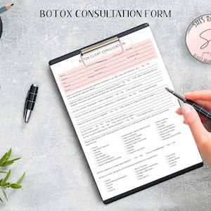 Botox Informed Consent Forms, Botox Einverständniserklärung, Botox Vorbehandlung Form, Botox Nachsorge, Botox, Hautpflege Beratung, Hautpflege
