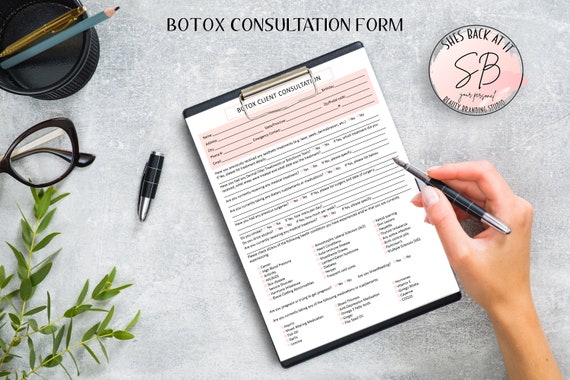 Botox Informed Consent Forms, Botox Consent Form, Botox Pre Treatment Form Botox Aftercare, Botox, Skin Care Consultation Forms, Skin Care