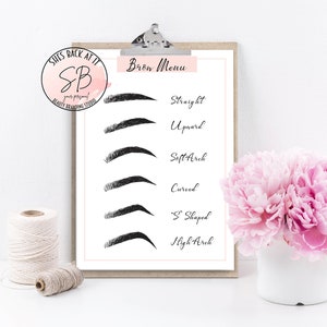 Eyebrow Wall Art, Eyebrow Designs, Brow Shape Guide, Aesthetic Wall Art, Brow Decor, Beauty Salon Decor, Eyebrow Prints, Brow Style Guide