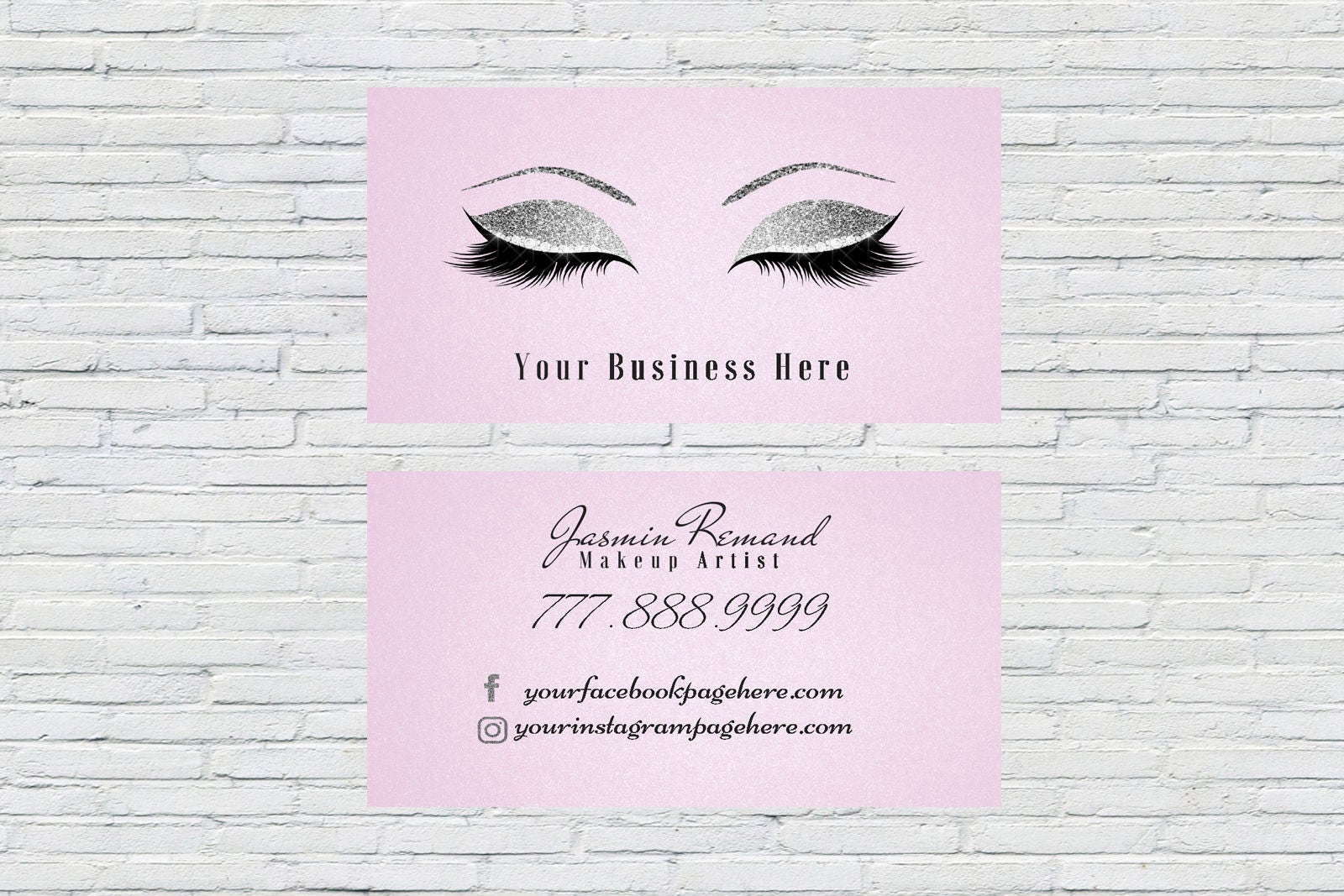 Lash Artist Business Card Lash Extensions Make up Artist ...