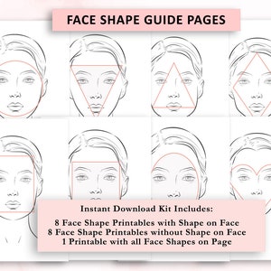 Makeup Artist Face Chart, Face Chart, Face Shape Guide, Face Chart Printables, Make-up Form, Eyebrow Shaping Practice,