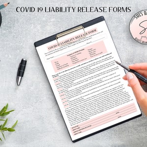 COVID-19-Formular zur Haftungsfreistellung für Salons und Spas, sofortiger Download, COVID-19-Freistellung für Salons und Spas