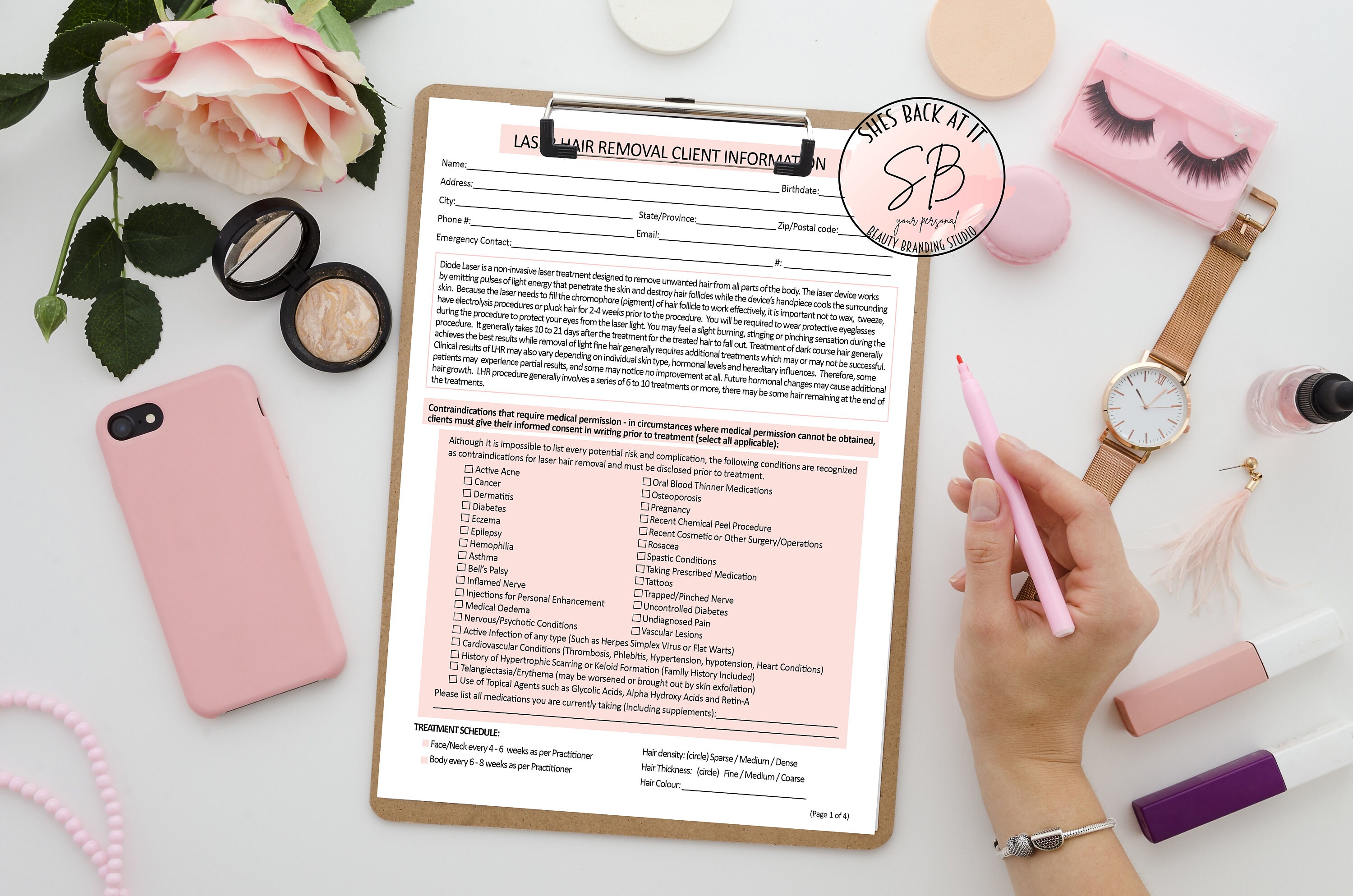 Laser Hair Removal Client Forms IPL Client Information Forms - Etsy Laser Hair Removal Client Forms IPL Client Information Forms - Etsy