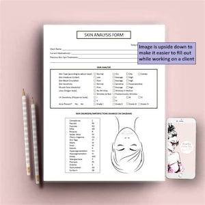 Skin Analysis & Treatment Chart Forms, Skin Analysis Form, Skin Treatment Chart Form, Facial Forms, Skin Care Consultation Forms, Skin Care